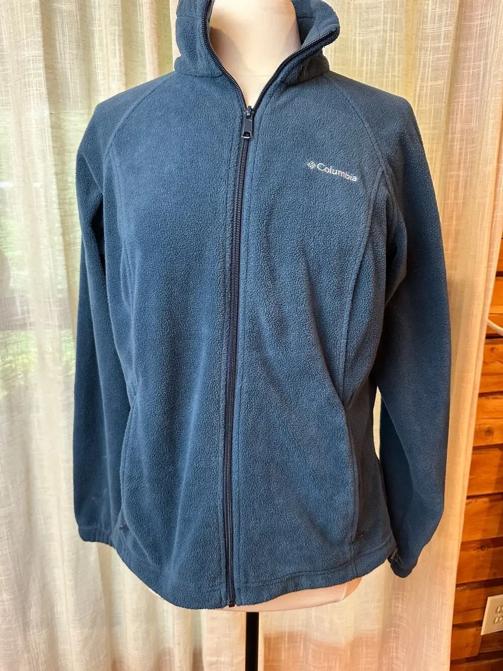 Columbia Womens Large Blue/green Full Zip Fleece